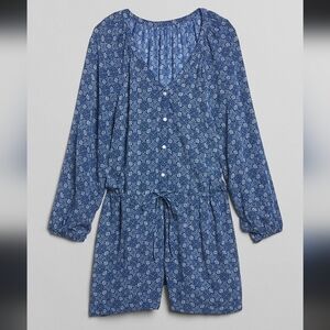 Blue Floral Women's Jumpsuit